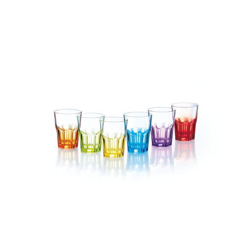 لومينارك كريزى كلر طقم 6 أكواب 300 مل زجاج ألوان متعددة - H8299