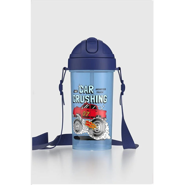 رينجا زجاجة مياة بشفاطة 415 مل بلاستيك سيارة ازرق - 912146B