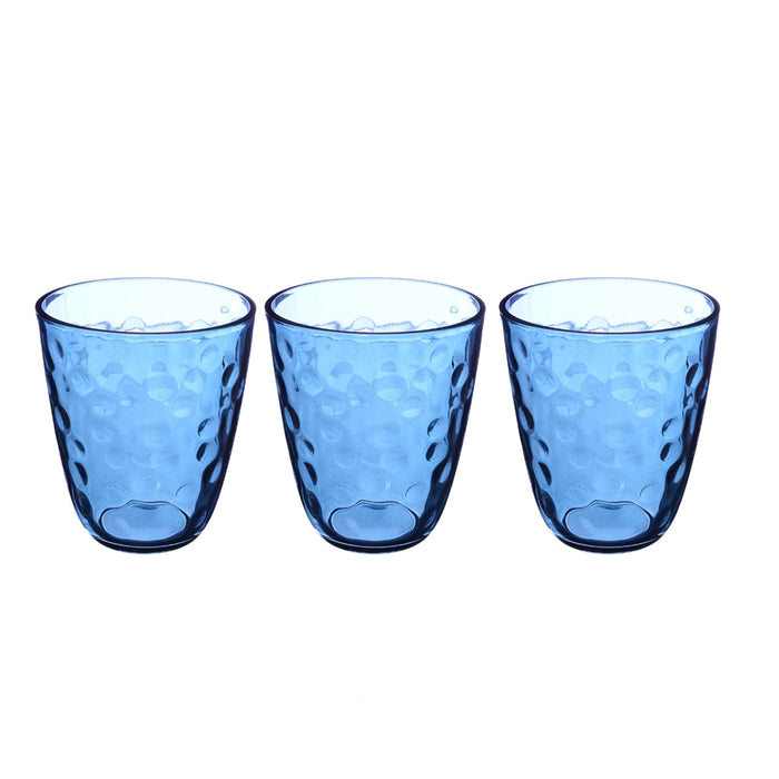 باشا باشا طقم اكواب 3 قطع زجاج ازرق - 797442