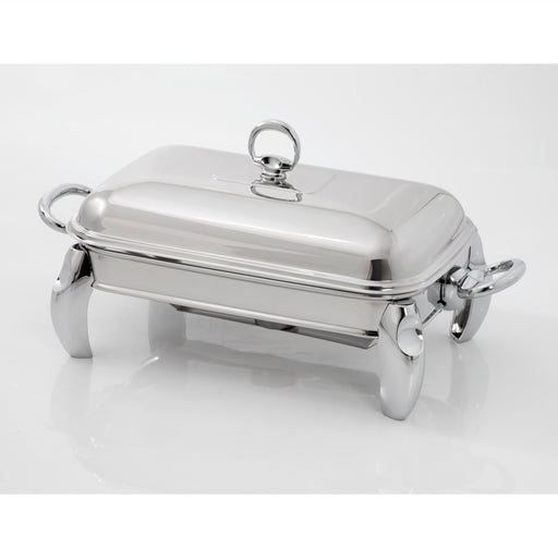 رويال ألفريدو طبق تقديم مستطيل وسط (غطاء + طاجن زجاجي)  ستناليس ستيل فضى  - 1012S