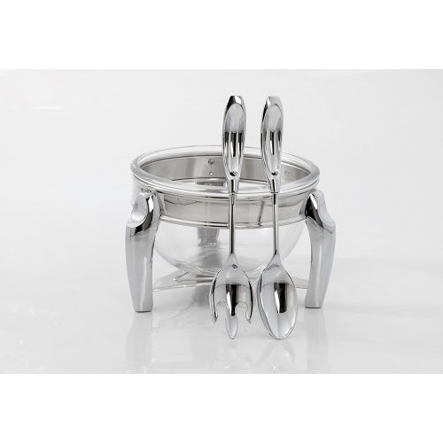 رويال ألفريدو طقم سلطة ( معلقة+ شوكة )  3 لتر ستناليس ستيل فضى - 1091S