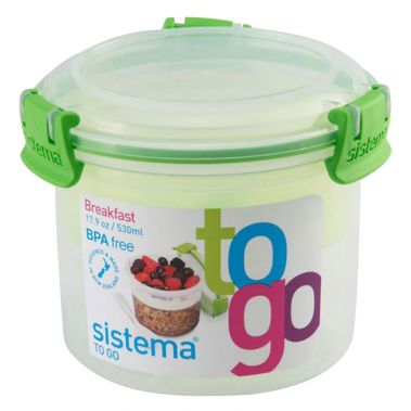 سيستيما علبة بلاستيك دائرية 530 مل اخضر - 213556G