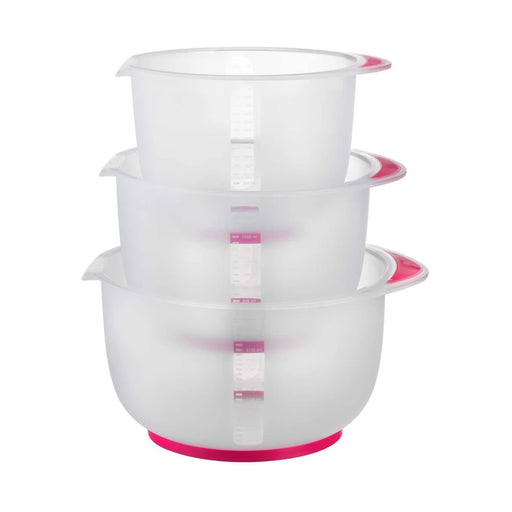 جوندول طقم 3 بولة خلط دائرى بلاستيك شفاف  - G-480