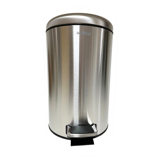 هومفل سلة مهملات بدواسة 12 لتر استانلس ستيل دائرية فضى  - 85388-U002A