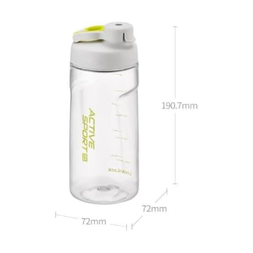 لوك آند لوك أكتيف زجاجة مياه رياضية 550 مل بلاستيك رمادى - ABF723GRY