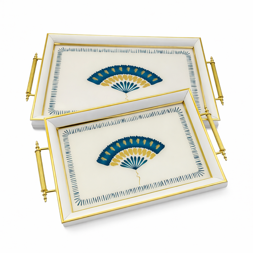 رويال الفريدو طقم صواني ٢ قطعة شكل مستطيل خشب - 150430