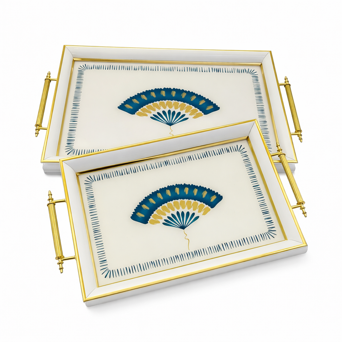 رويال الفريدو طقم صواني ٢ قطعة شكل مستطيل خشب - 150430