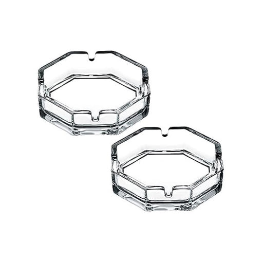 باشا باشا طفاية طقم ٢ قطعة (11 سم) زجاج شفاف - 54076-52