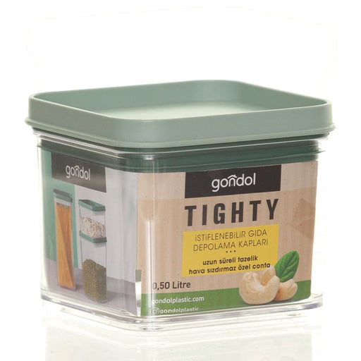 جوندول علبة طعام مربع 500 مل بلاستيك اخضر - G-790