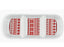 روزا سيرفيس تقديم مقسم 3 مستطيل بورسلين احمر - 8990469