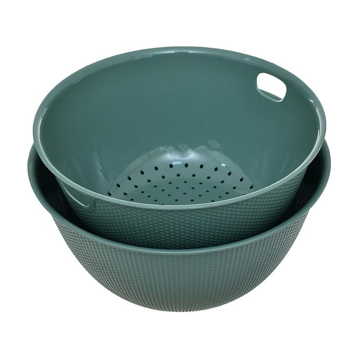 جوندول كارمن طقم مصفاة ووعاء مع غطاء بلاستيك اخضر - G-315G