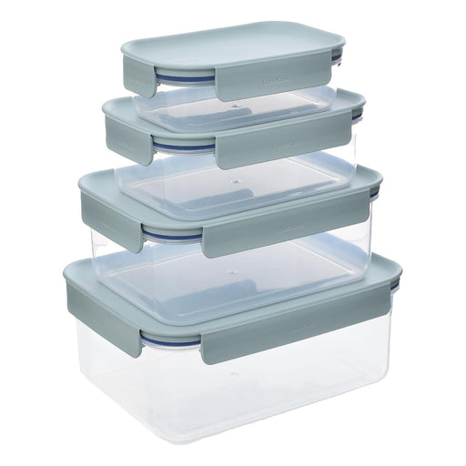 لوك آند لوك كلاسيك بلس طقم حافظات 4 قطع بلاستيك ازرق - HPL413S4