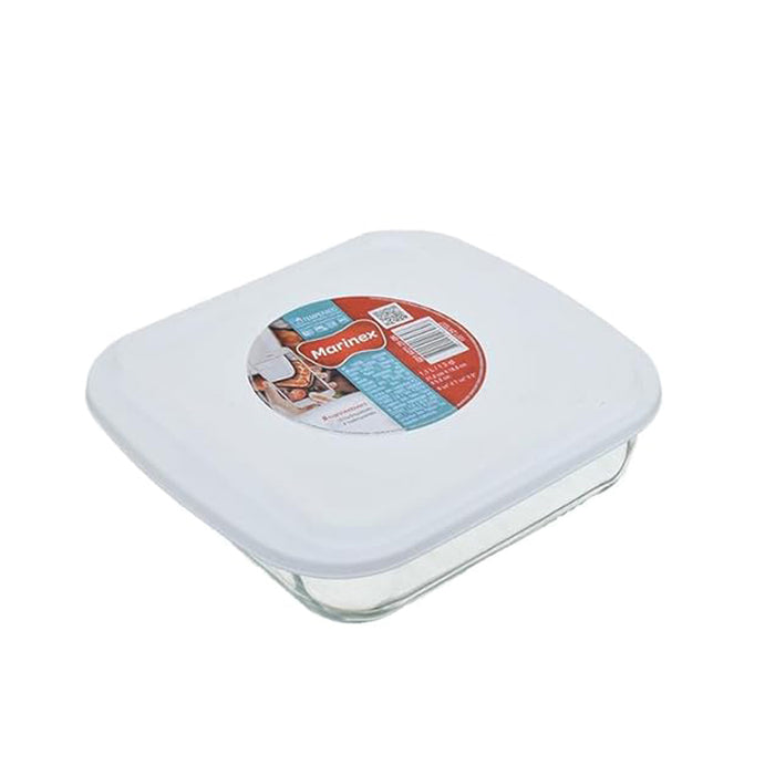 مارينكس طاجن مربع بيد 1.1 لتر بغطاء زجاج ابيض - GD6221.25W