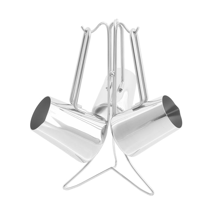 رويال ألفريدو طقم كنك قهوة ستانلس ستيل ٣ قطع بالحامل فضى - ARF2