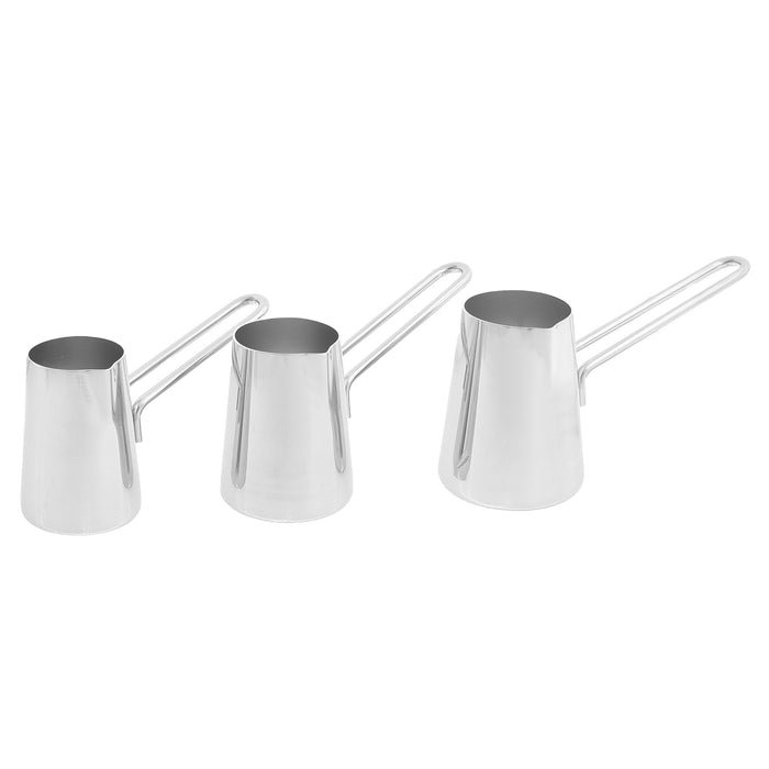 رويال ألفريدو طقم كنك قهوة ستانلس ستيل ٣ قطع بالحامل فضى - ARF2