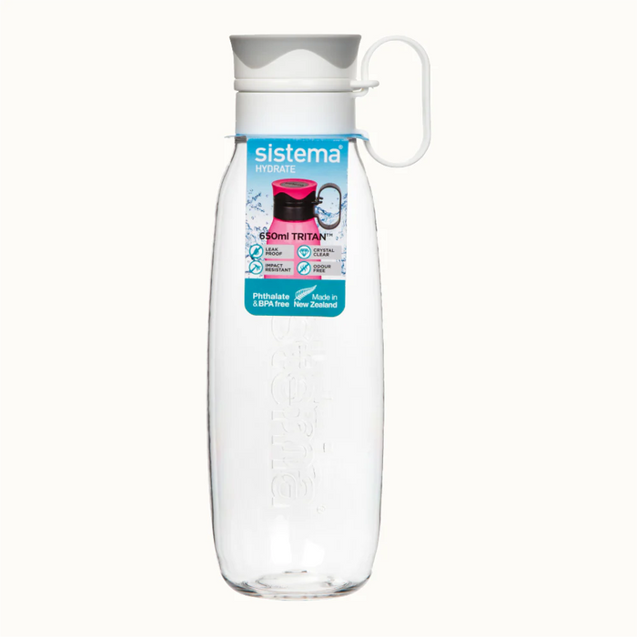 سيستيما زجاجة مياه بلاستيك 650 مل ابيض - 2066503W
