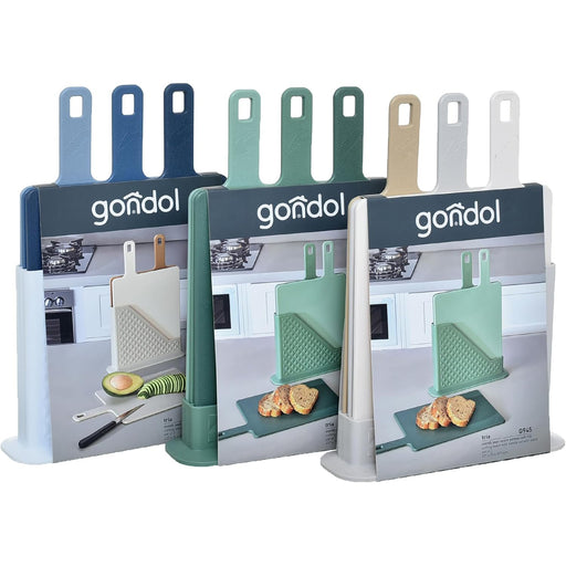 جوندول طقم 3 لوح تقطيع مع حامل اخضر - G-945G