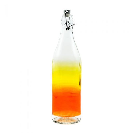 سيرف زجاجة مياة 1لتر زجاج بغطاء اصفر * برتقالي - 91975303Y