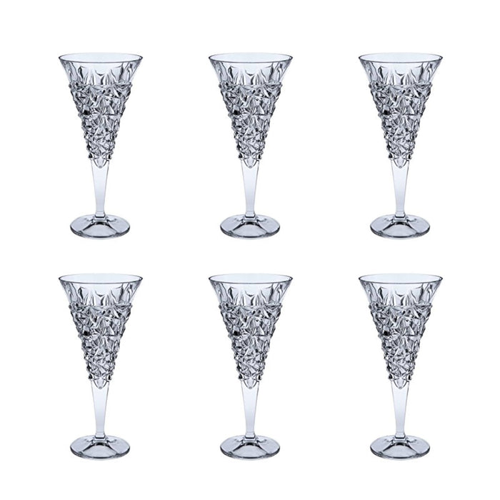 جيهلافا بوهيميا طقم 6 كأس كريستال 250 مل شفاف - 019182