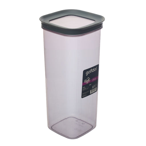 جوندول علبة طعام مربعة 1.77 لتر بلاستيك رمادى - G-893