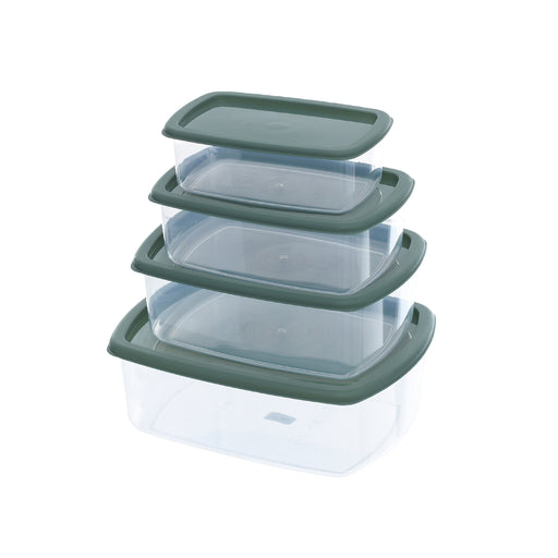 جوندول طقم علب (4 قطع) بلاستيك اخضر  - G-294GN