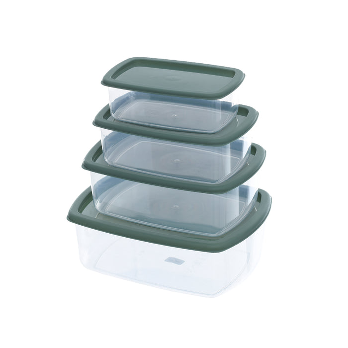 جوندول طقم علب (4 قطع) بلاستيك اخضر  - G-294GN