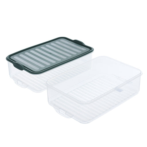 جوندول علبة طعام مستطيلة 1.60 لتر مقسمة 2 خانه بلاستيك اخضر - G-463GN