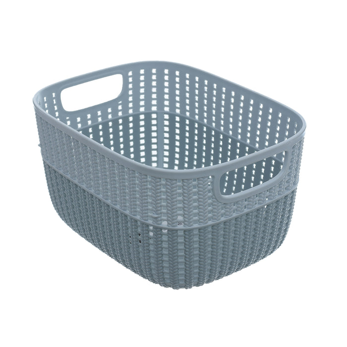 جوندول سبت بلاستيك مستطيلة  6.80 لتر ازرق - G-650B