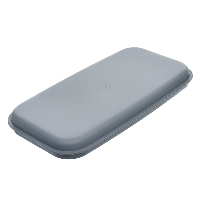 جوندول حامل حلويات مستطيل بغطاء بلاستيك رمادى - G-227GY