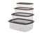 جوندول طقم علب (4 قطع) بلاستيك رمادي - G-294GY