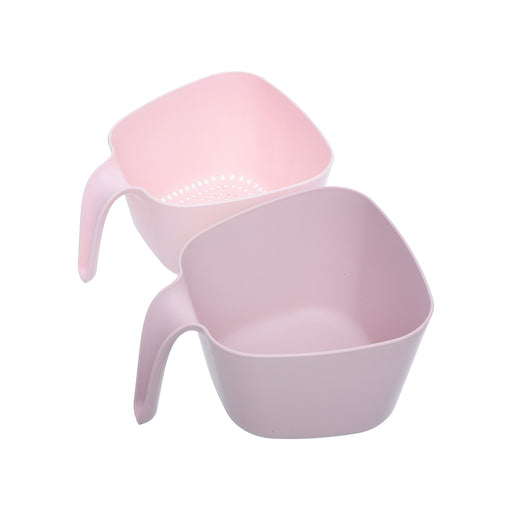 جوندول مصفاة بيد مزدوجة بطبق 2.40 لتر بلاستيك روز - G-576P