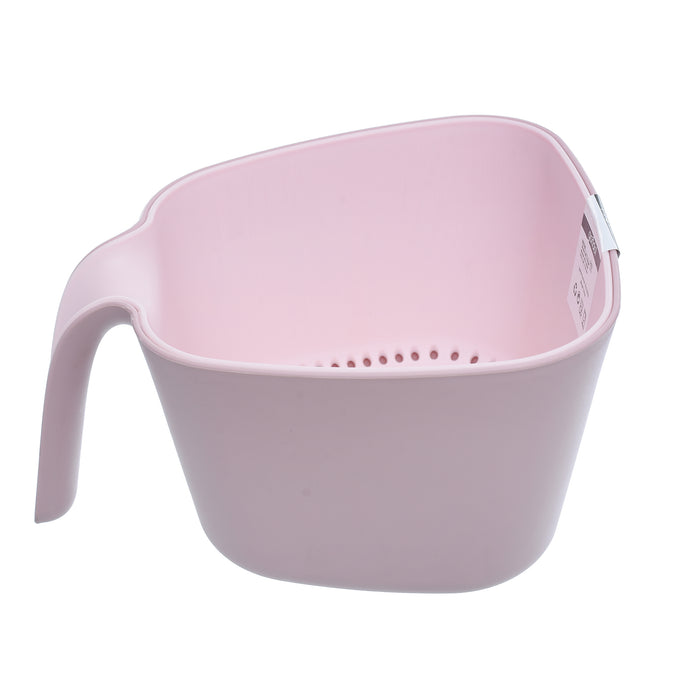 جوندول مصفاة بيد مزدوجة بطبق 2.40 لتر بلاستيك روز - G-576P