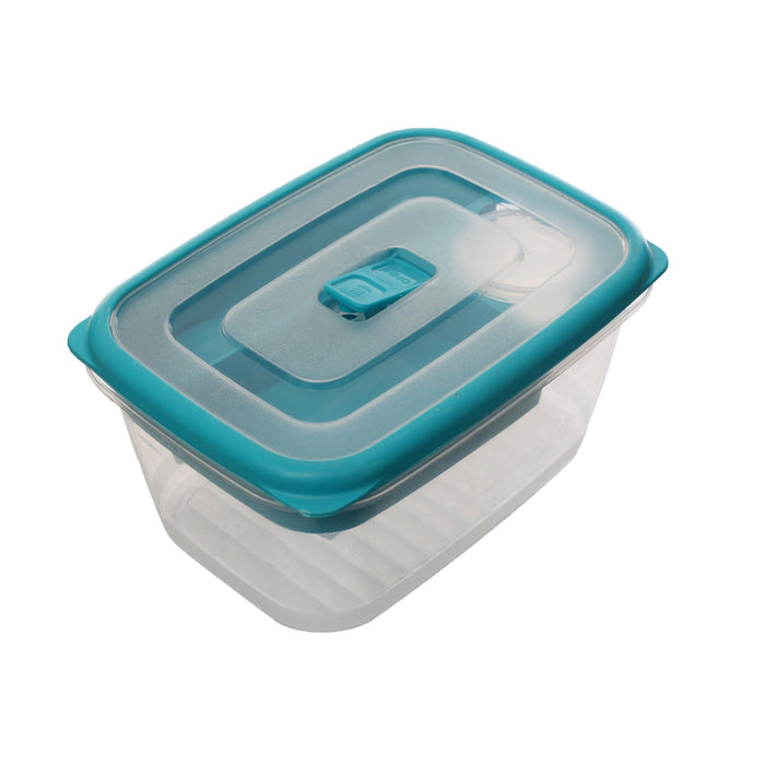 جوندول لانش بوكس (19*14*10 سم) شوكة+ملعقة بلاستيك تركواز - G-580T