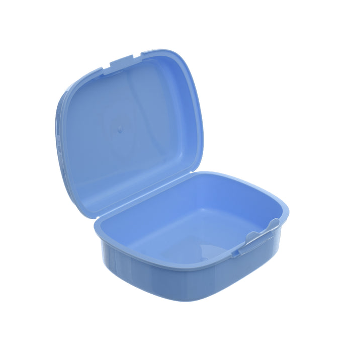 جوندول لانش بوكس (18*13.5*6.5 سم) شوكة+ملعقة بلاستيك ازرق - G-599B