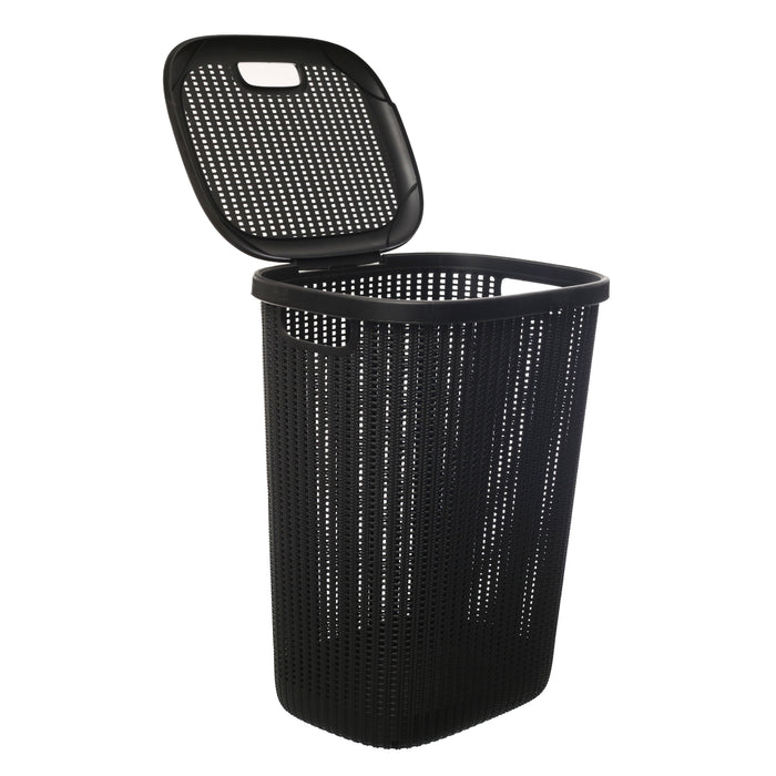 جوندول سبت غسيل بلاستيك مستطيلة 57 لتر اسود - G-654BK