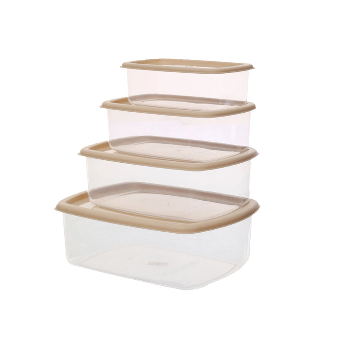جوندول طقم علب (4 قطع) بلاستيك بيج- G-294IV