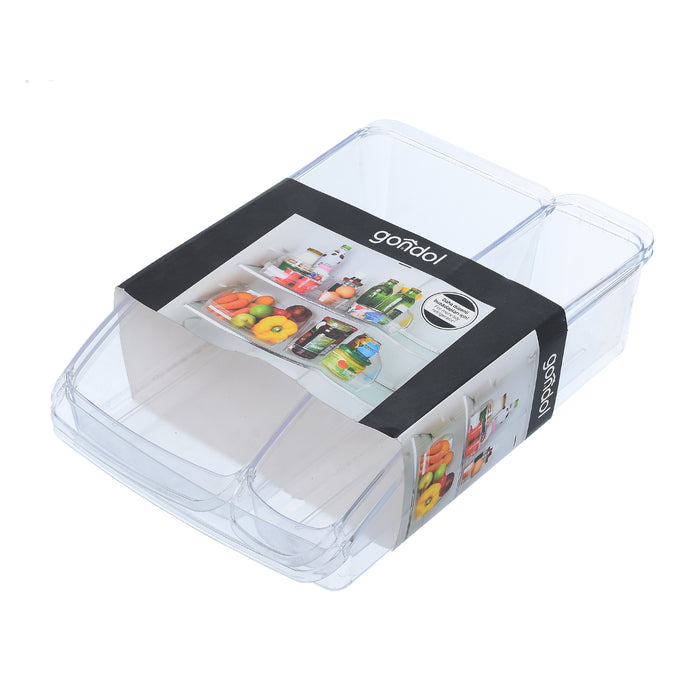جوندول طقم منظم ثلاجة 3 قطع بلاستيك شفاف - G-524/3