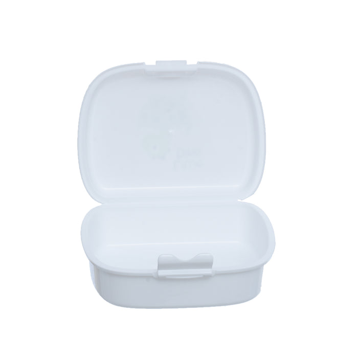 جوندول لانش بوكس (18*13.5*6.5 سم) شوكة+ملعقة بلاستيك ابيض - G-599W