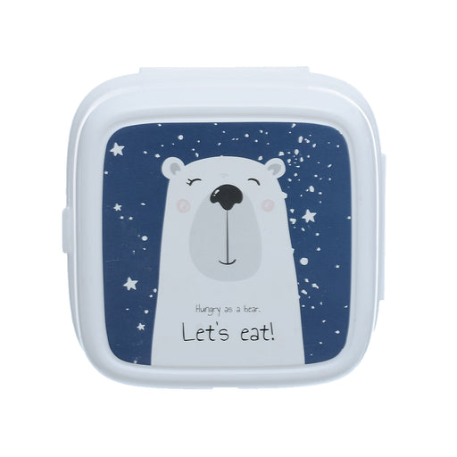 جوندول لانش بوكس (15*15.5*9.5 سم) شوكة+ملعقة بلاستيك ابيض - G-400W