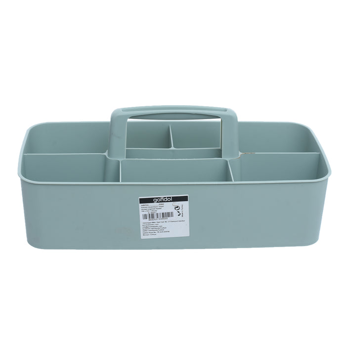 جوندول منظم مقسم( 15 *32.5 * 13 ) سم بلاستيك تركواز - G-563T