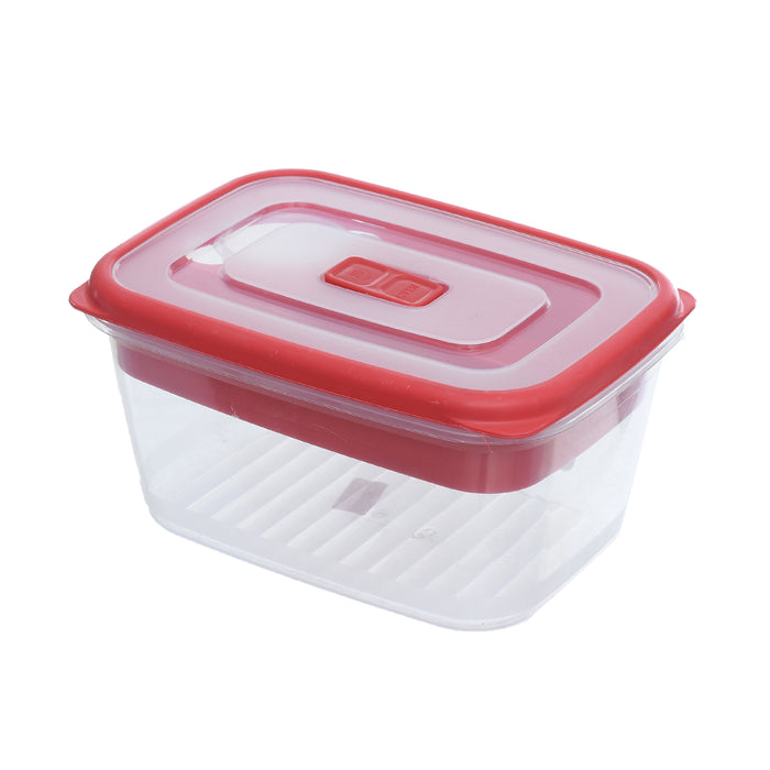 جوندول لانش بوكس (19*14*10 سم) شوكة+ملعقة بلاستيك احمر - G-580R