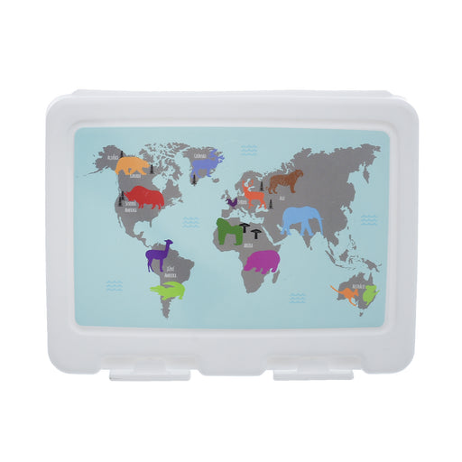 جوندول لانش بوكس (18*14*7.5 سم) شوكة+ملعقة بلاستيك ابيض - G-499MP