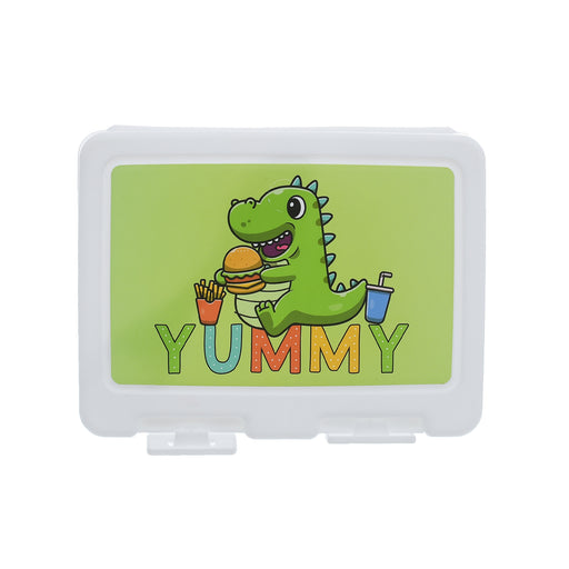 جوندول لانش بوكس (18*14*7.5 سم) شوكة+ملعقة بلاستيك ابيض - G-499CR