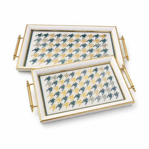 رويال الفريدو طقم صواني ٢ قطعة شكل مستطيل خشب - 339934