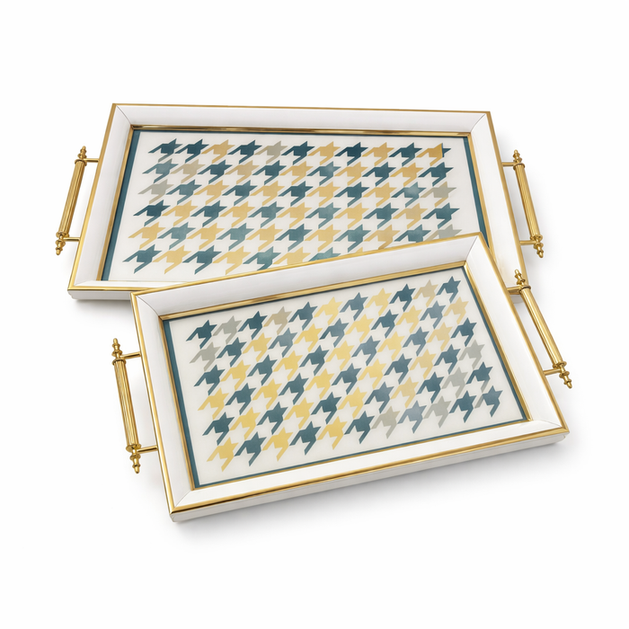 رويال الفريدو طقم صواني ٢ قطعة شكل مستطيل خشب - 339934