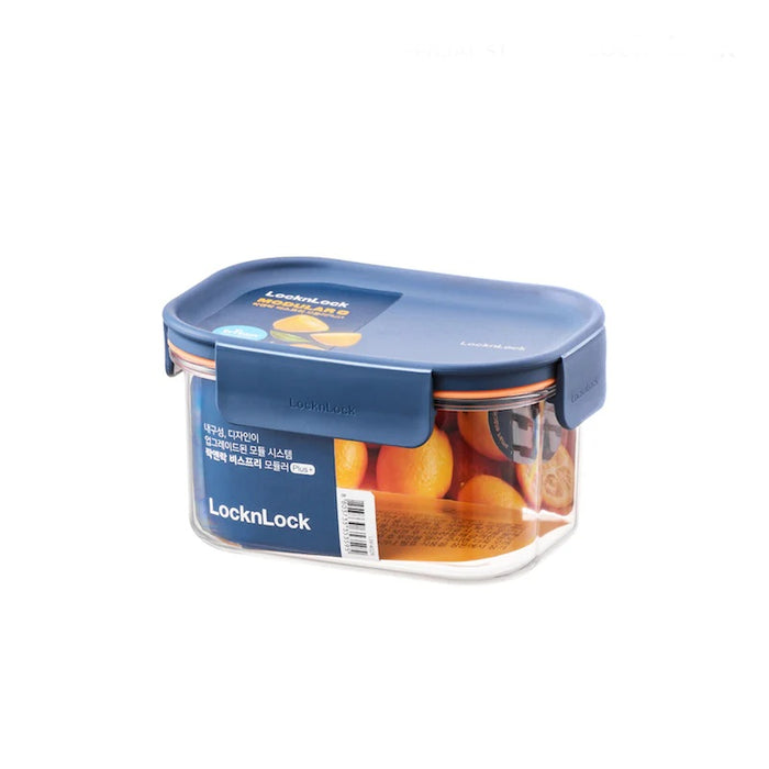 لوك اند لوك علبة مستطيل (450 مل) بلاستيك ازرق - LBF402RN