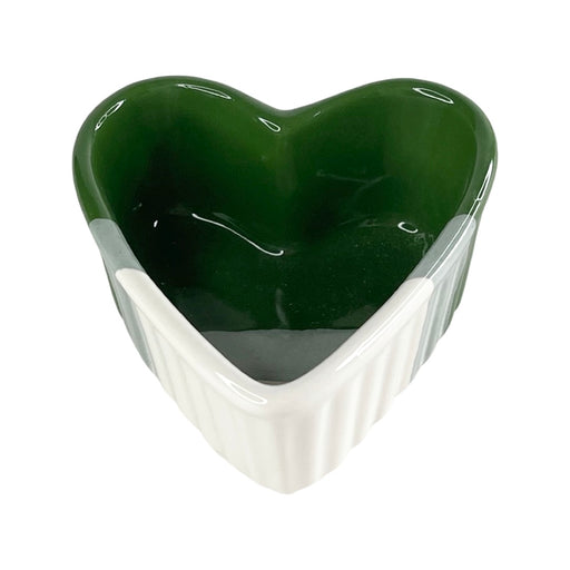 طاجن شكل قلب (8 * 8 سم ) سيراميك اخضر - 3104G1