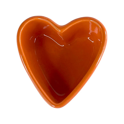 طاجن شكل قلب (8 * 8 سم ) سيراميك برتقالي - 3104O