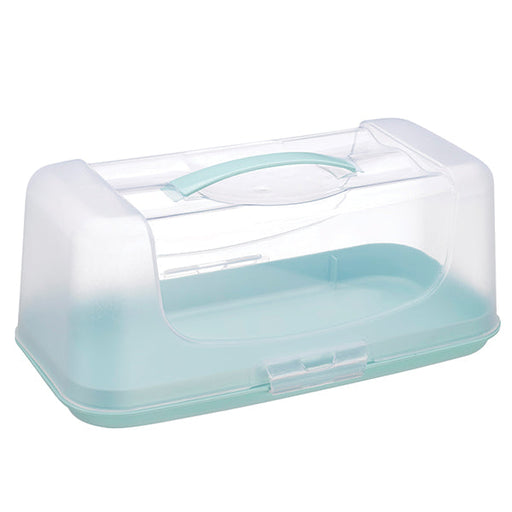 جوندول حامل حلويات مستطيل بغطاء بلاستيك تركواز- G-227T