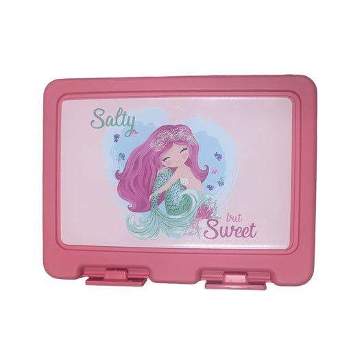 جوندول لانش بوكس (18*14*7.5 سم) شوكة+ملعقة بلاستيك روز - G-499P